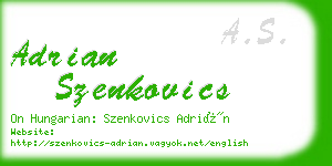 adrian szenkovics business card